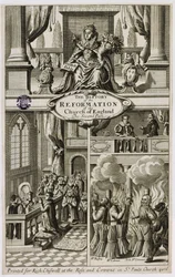 Frontispice till The History of the Reformation of Church of England: The Second Part av Gilbert Burnet (1643-1715), pub. av Richard Chiswell (1639-1711), 1681